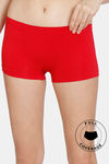 Zivame Medium Rise Full Coverage Boyshorts - Lipstick Red — thumbnail 1
